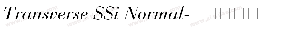Transverse SSi Normal字体转换